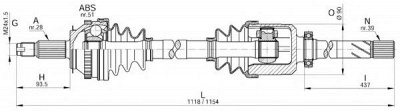 OPEN PARTS drs623100 -  Приводной вал